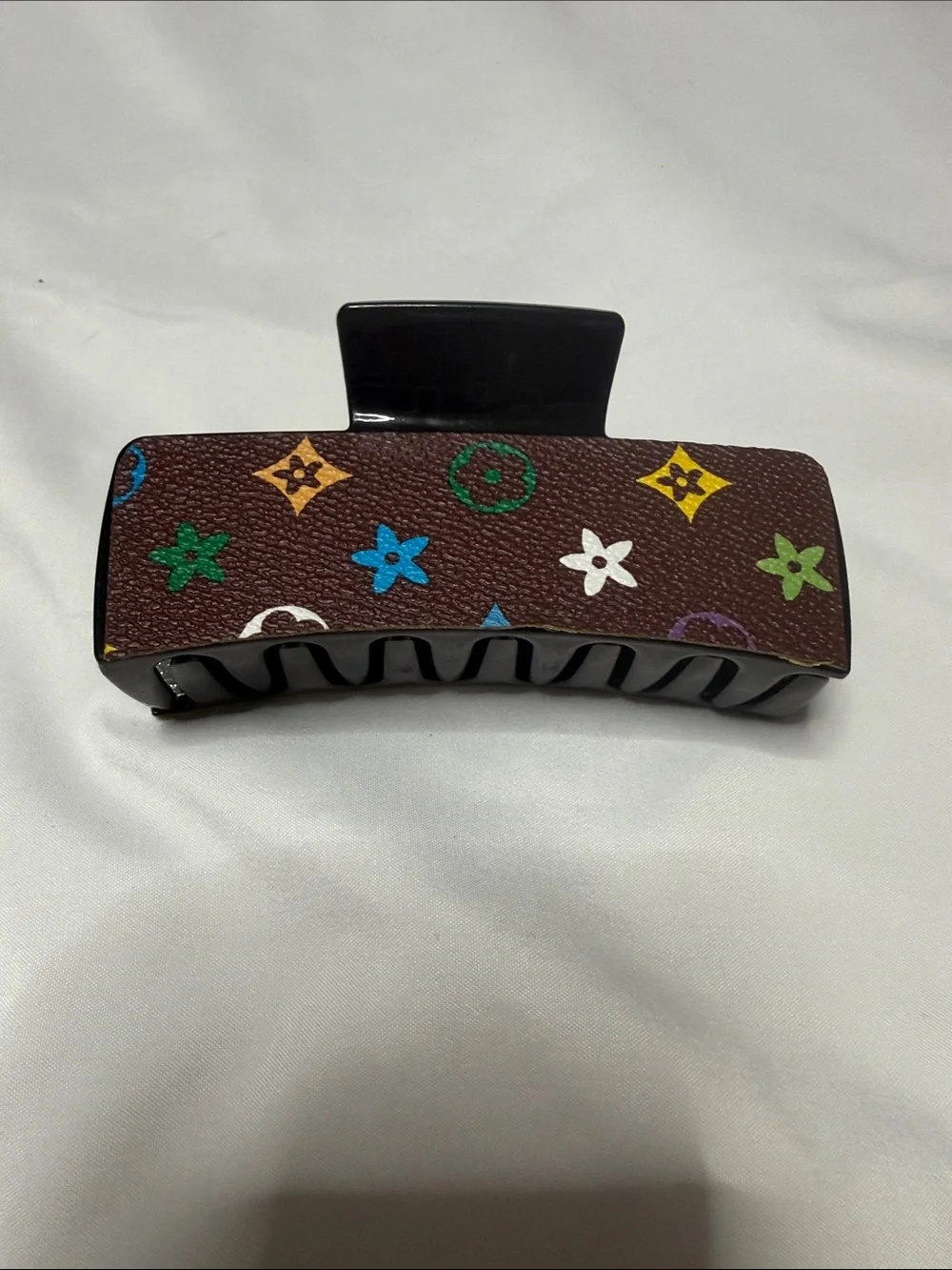 Set of 3 Multicolor Patterned Hair Claw Clip - Women Accessories